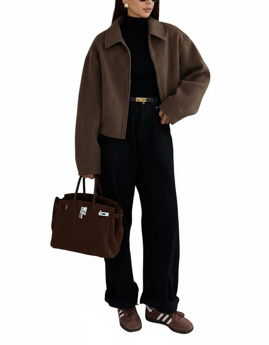 AMBAR | CHAQUETA CORTA CON CREMALLERA