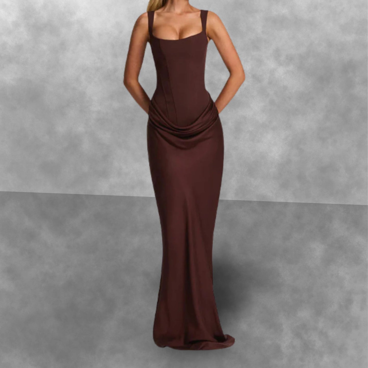 AURORA™ | Vestido Largo Escultural Minimalista