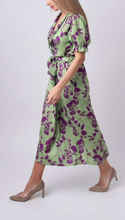 Elisa - Vestido estampado de manga corta