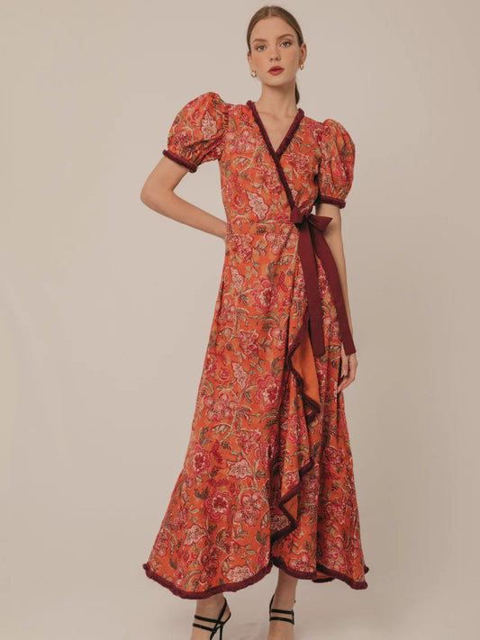 Rosa - Vestido largo estampado