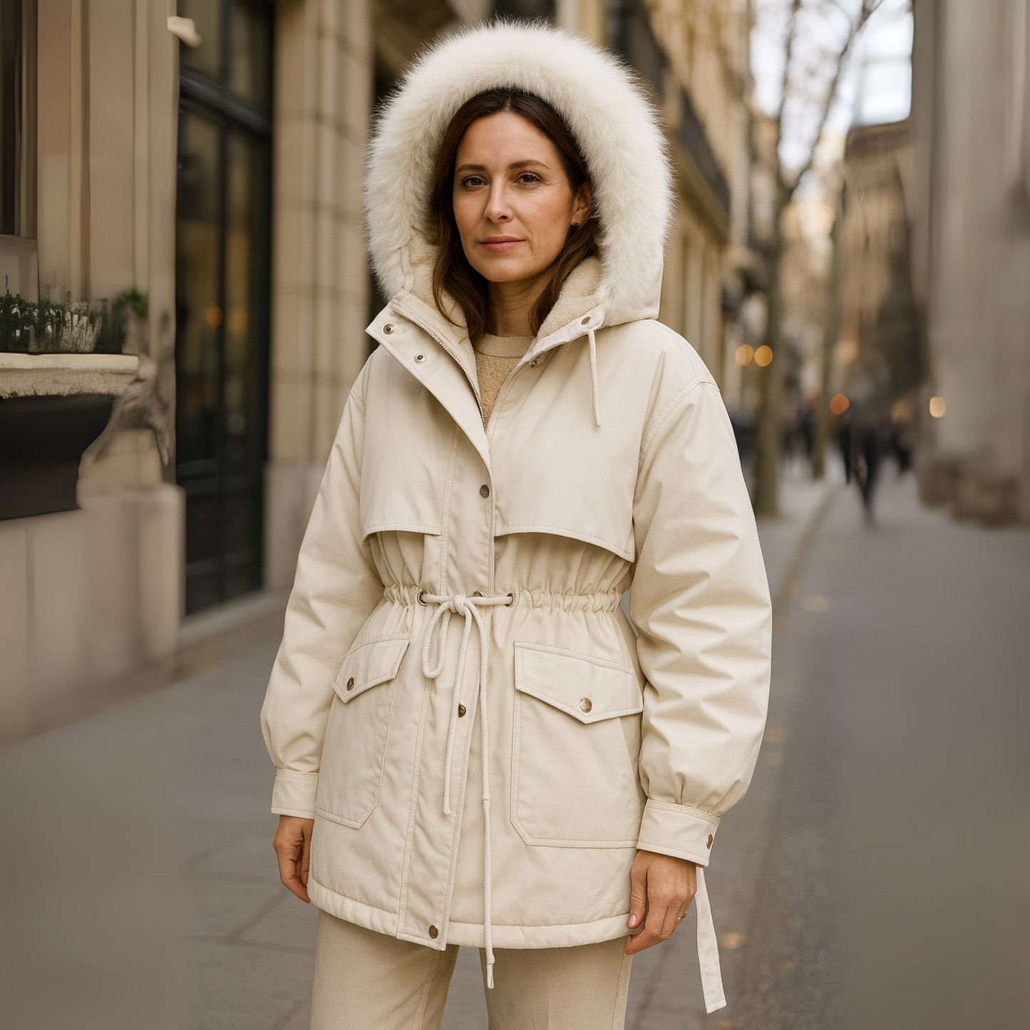 SARA | ABRIGO FORRADO CON CAPUCHA