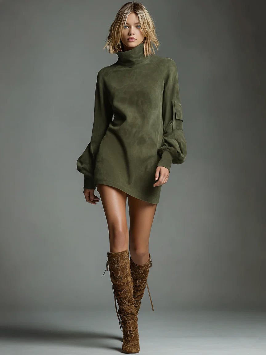 RENATA™ | Vestido Mini Efecto Ante