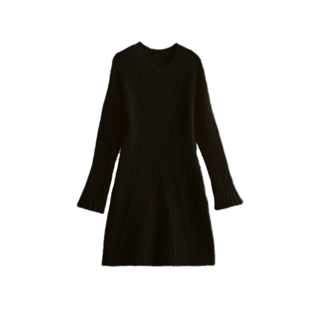 Venna - Midi vestido de punto de canalé