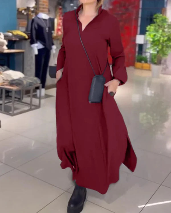 HELENA™ | VESTIDO LARGO CON ABERTURAS LATERALES