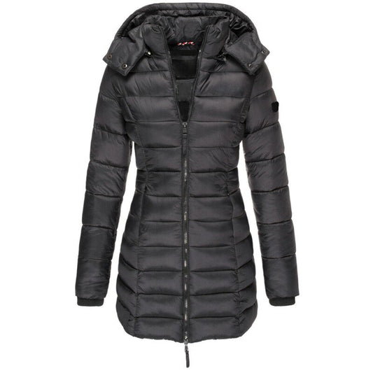 Parka larga con capucha
