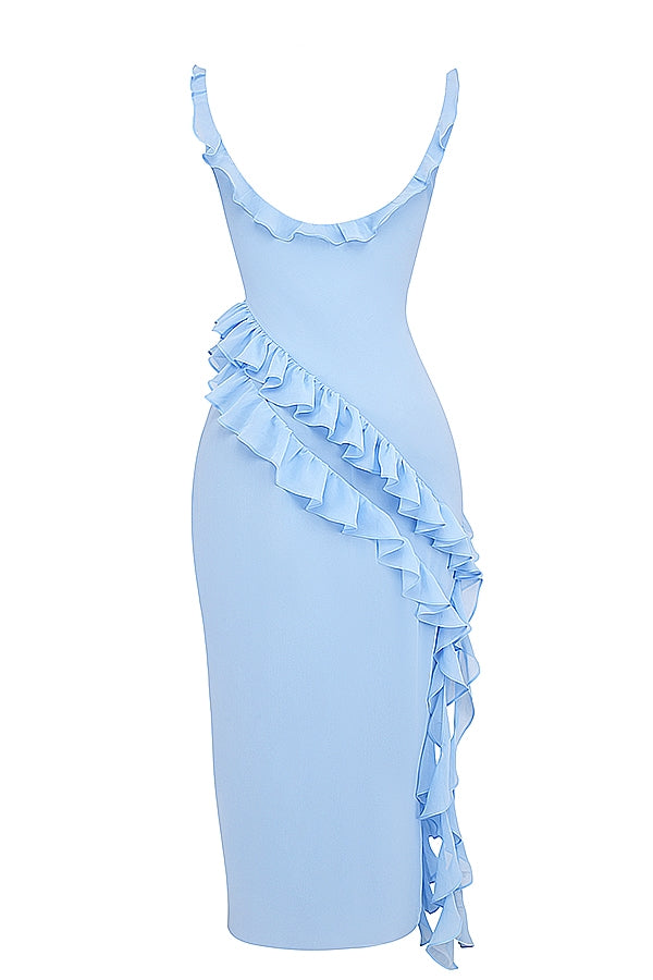 Dalia | Vestido largo con volantes