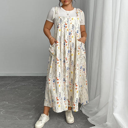 Loose Fit Printed Sleeveless Maxi Dress | Nomadzens