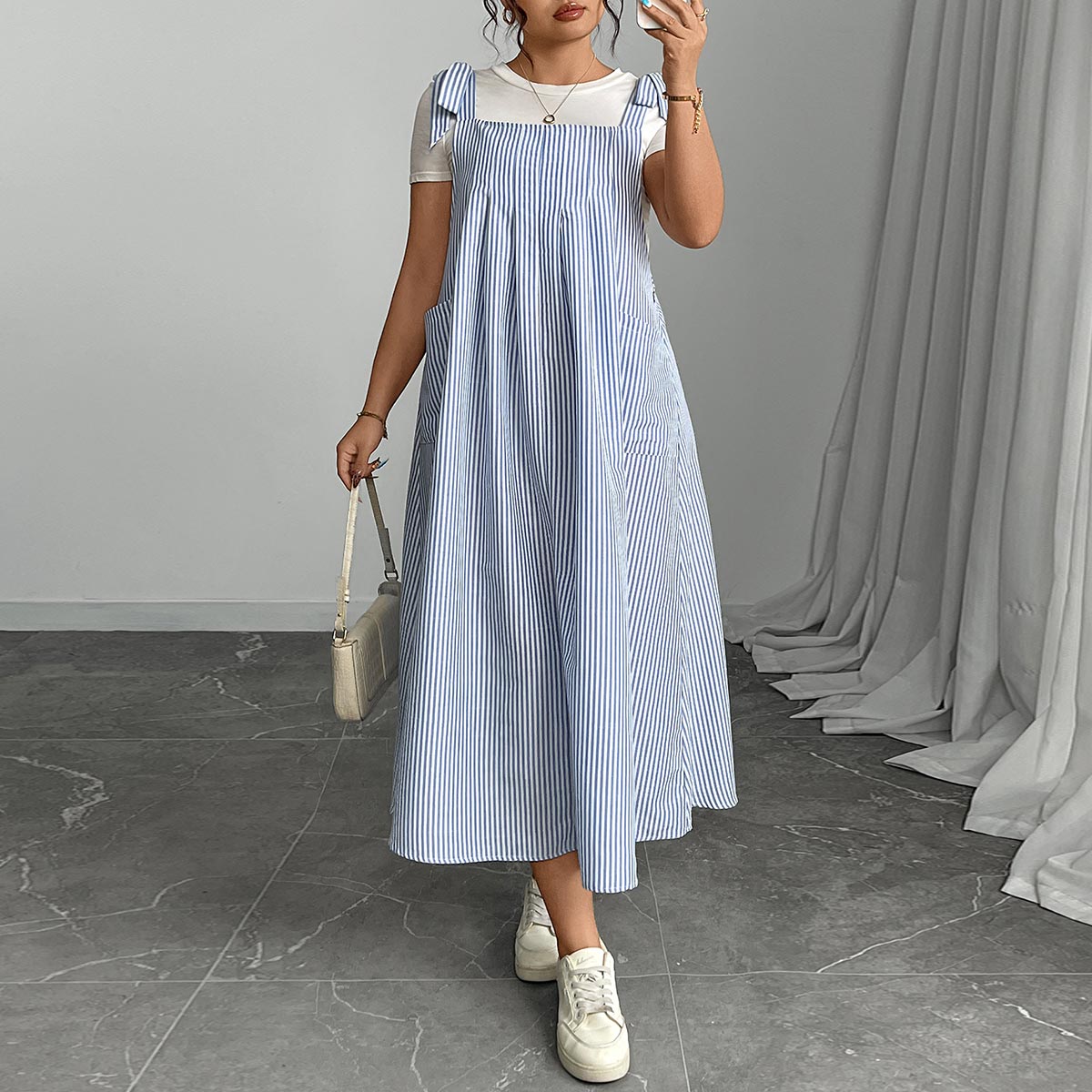 Loose Fit Printed Sleeveless Maxi Dress | Nomadzens