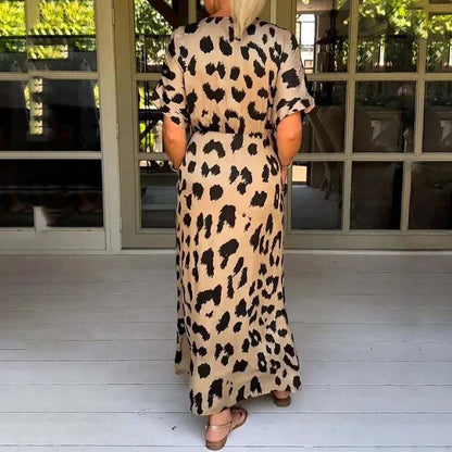 Nasha - Vestido largo de leopardo