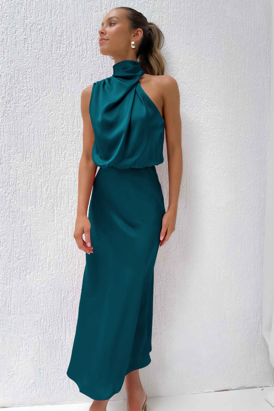 Veleta | Vestido largo de satén