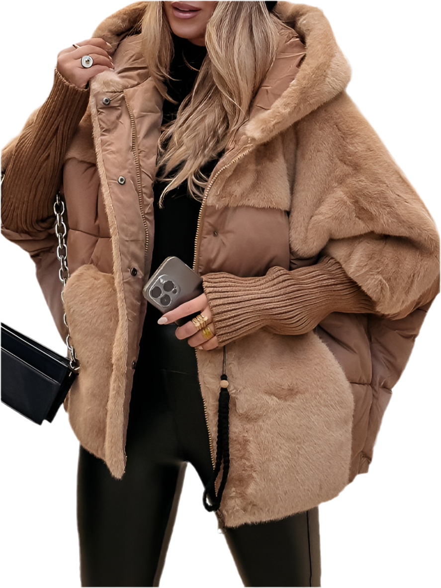 MILE | ABRIGO DE PIEL CON CAPUCHA