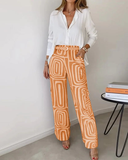 Paola - Conjunto de camisa y pantalón