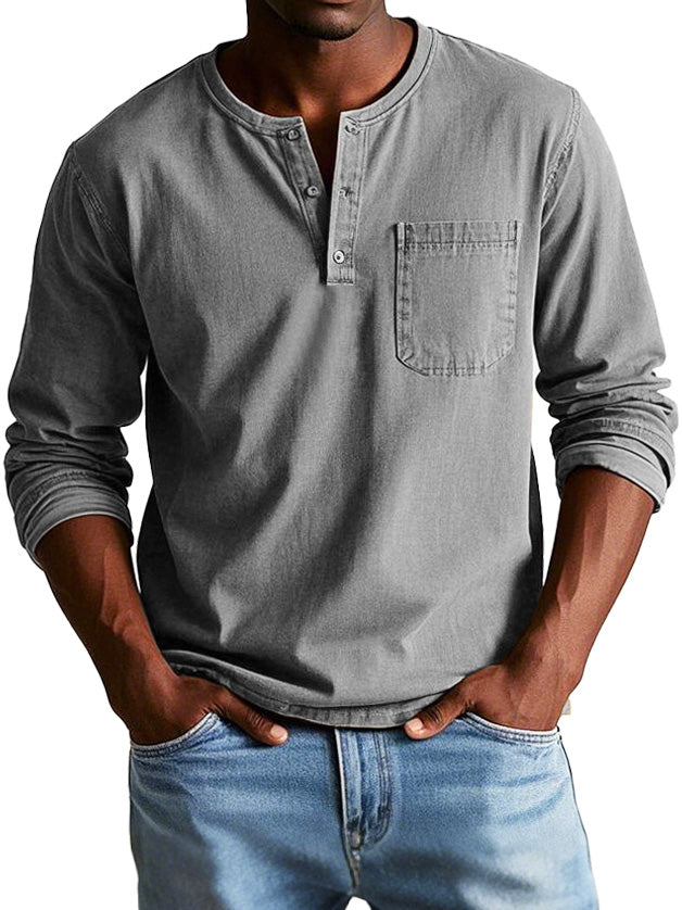 Lenoir™ - Chemise Vintage à Manches Longues