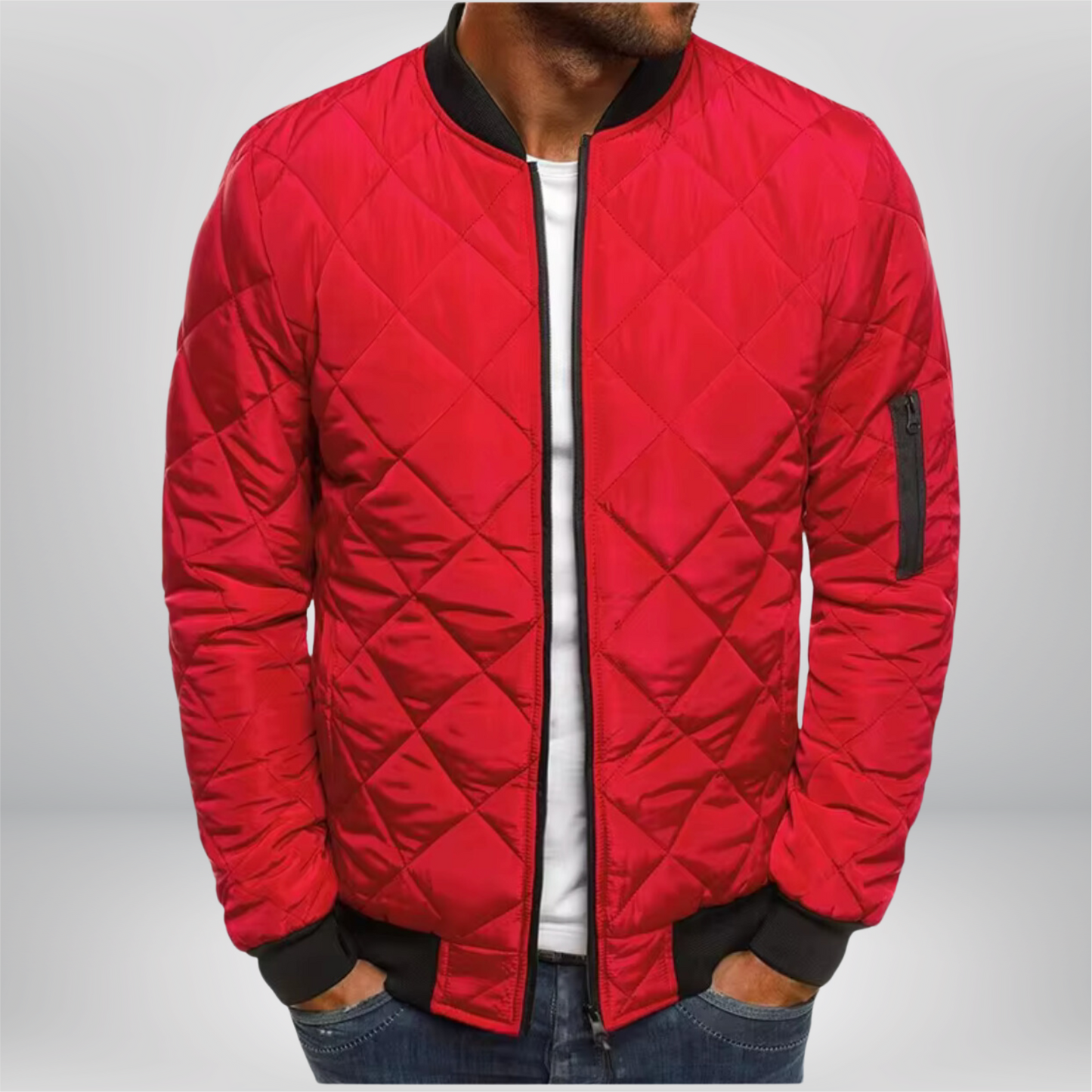 Bomber de hombre acolchada