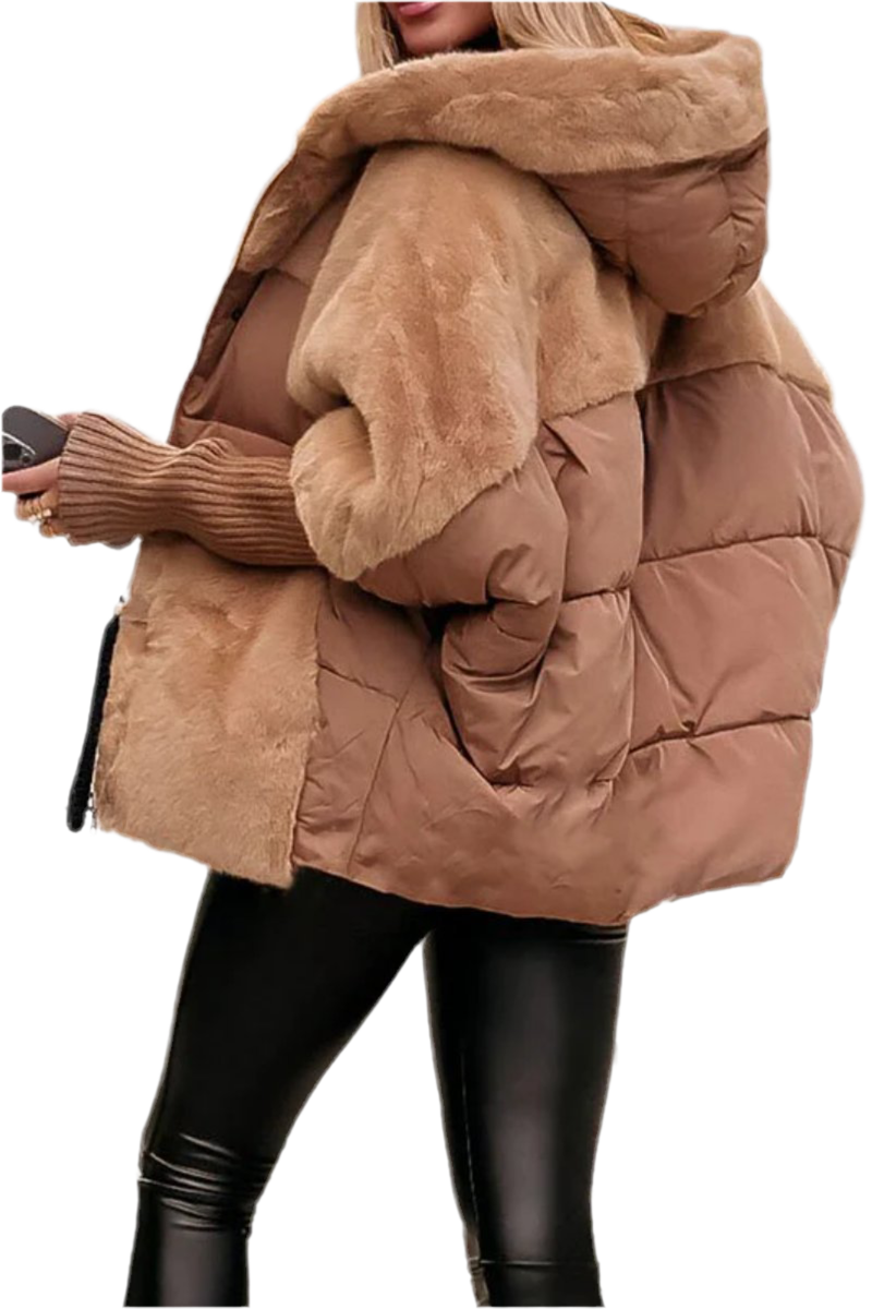 MILE | ABRIGO DE PIEL CON CAPUCHA