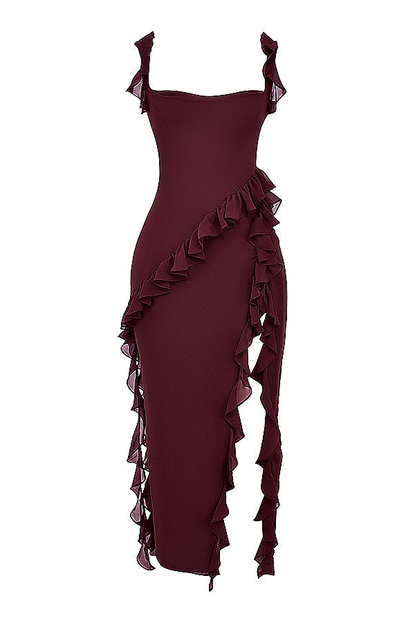 Dalia | Vestido largo con volantes