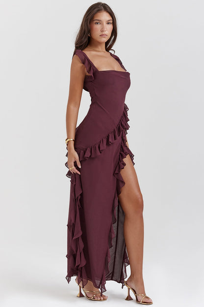 Dalia | Vestido largo con volantes