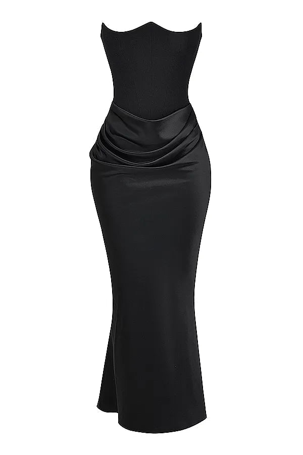 Nina | Vestido largo de satén