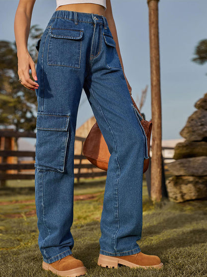 Nela™ | Vaqueros cargo de denim