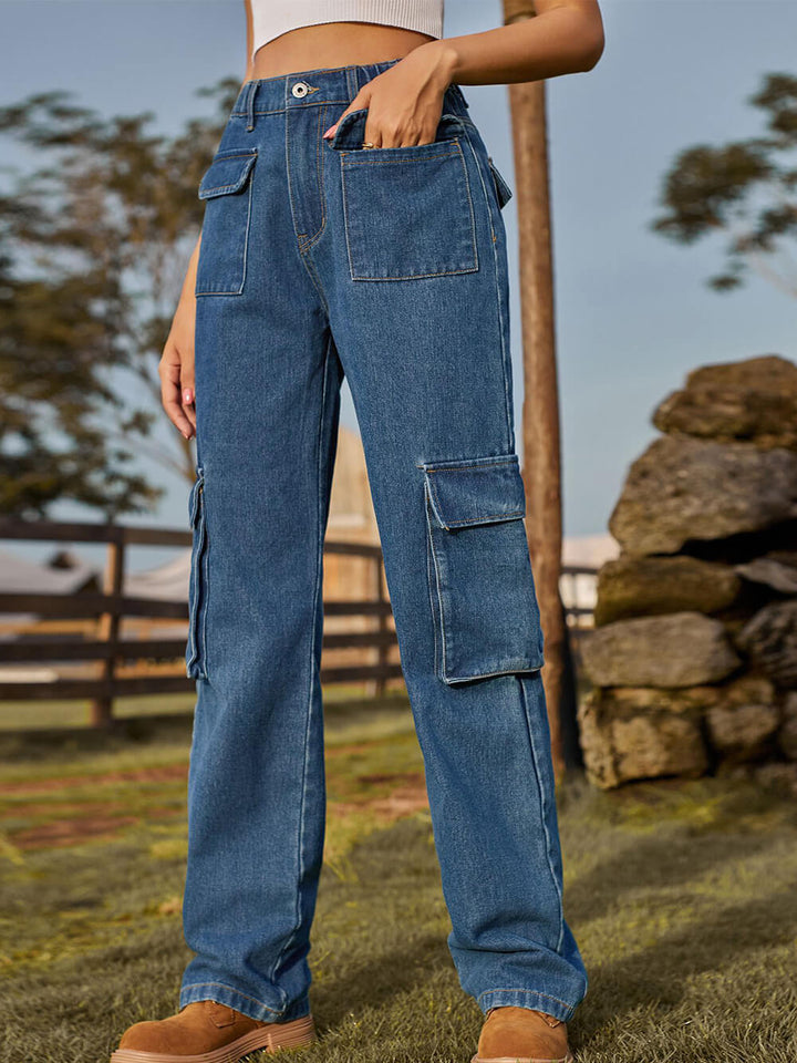 Nela™ | Vaqueros cargo de denim