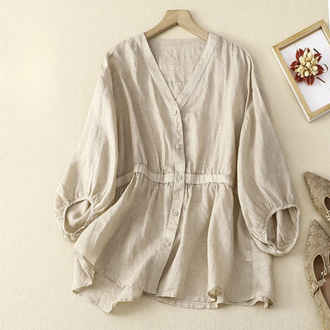 Vélemor | Taillierte Bluse mit Knopfleiste