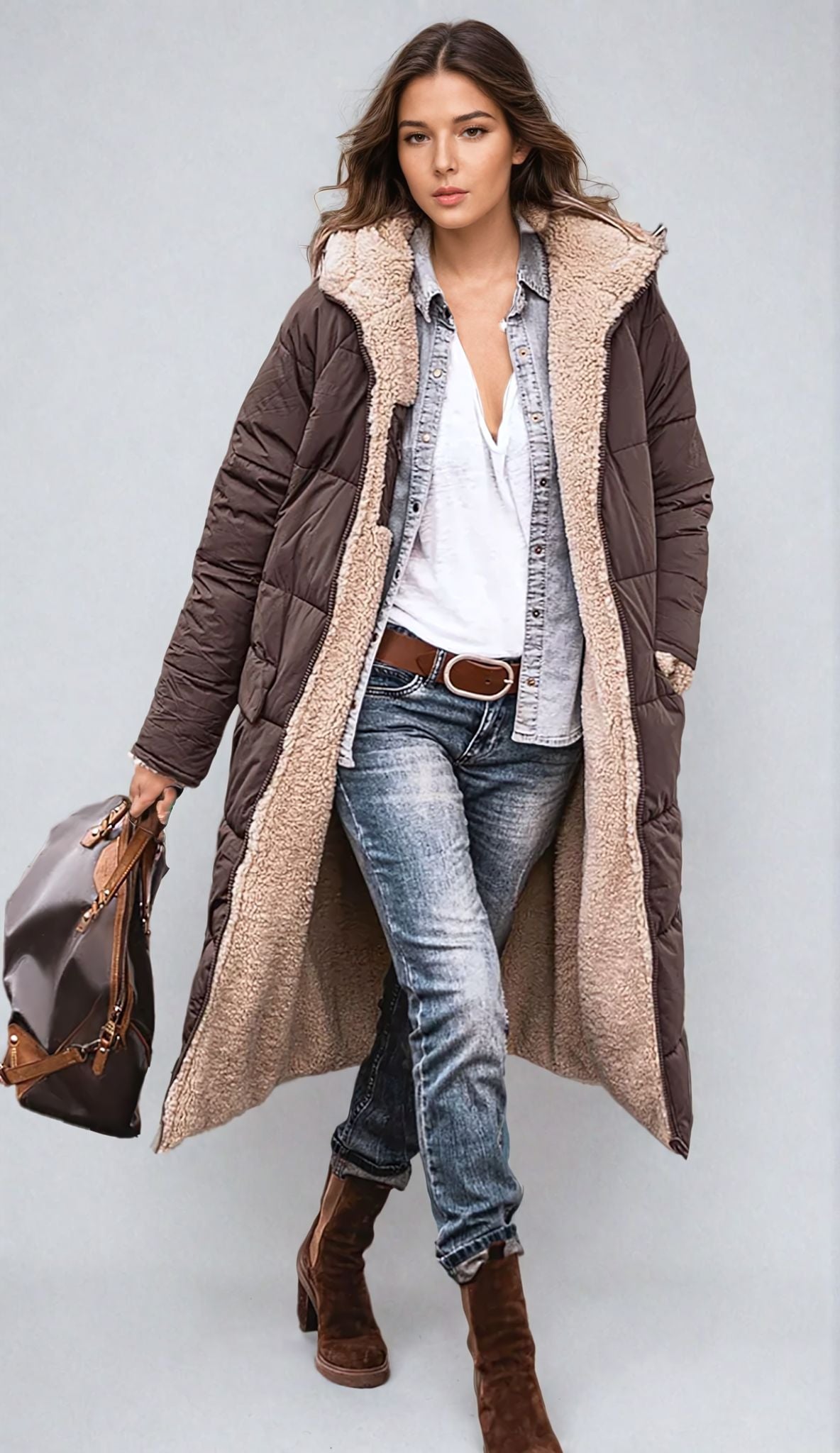 ISABEL | ABRIGO LARGO REVERSIBLE