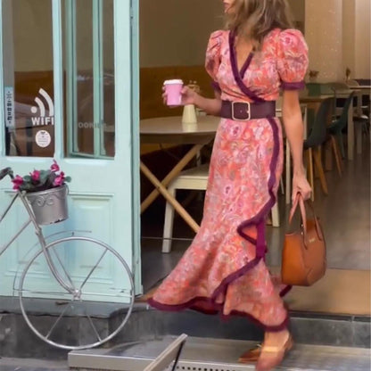 Rosa - Vestido largo estampado