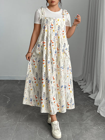 Loose Fit Printed Sleeveless Maxi Dress | Nomadzens