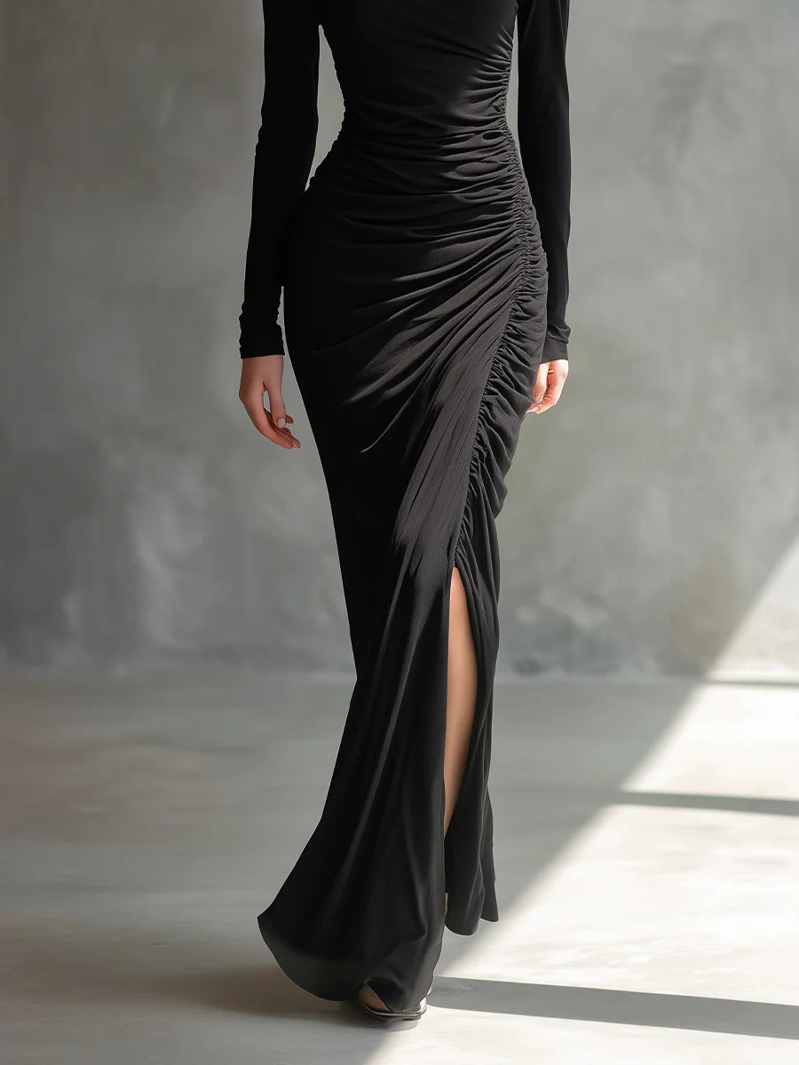 ALYSSA™ | Vestido Largo Asimétrico Esculpido