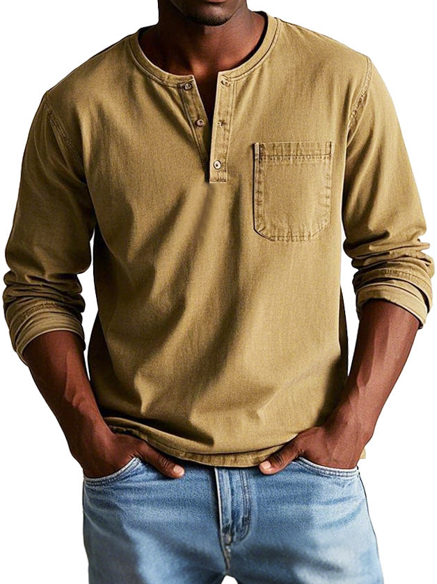 Lenoir™ - Chemise Vintage à Manches Longues