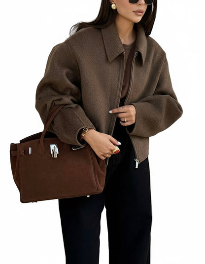 AMBAR | CHAQUETA CORTA CON CREMALLERA