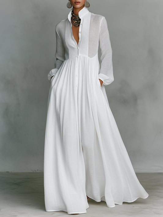 ALICIA™ | Vestido Maxi Natural