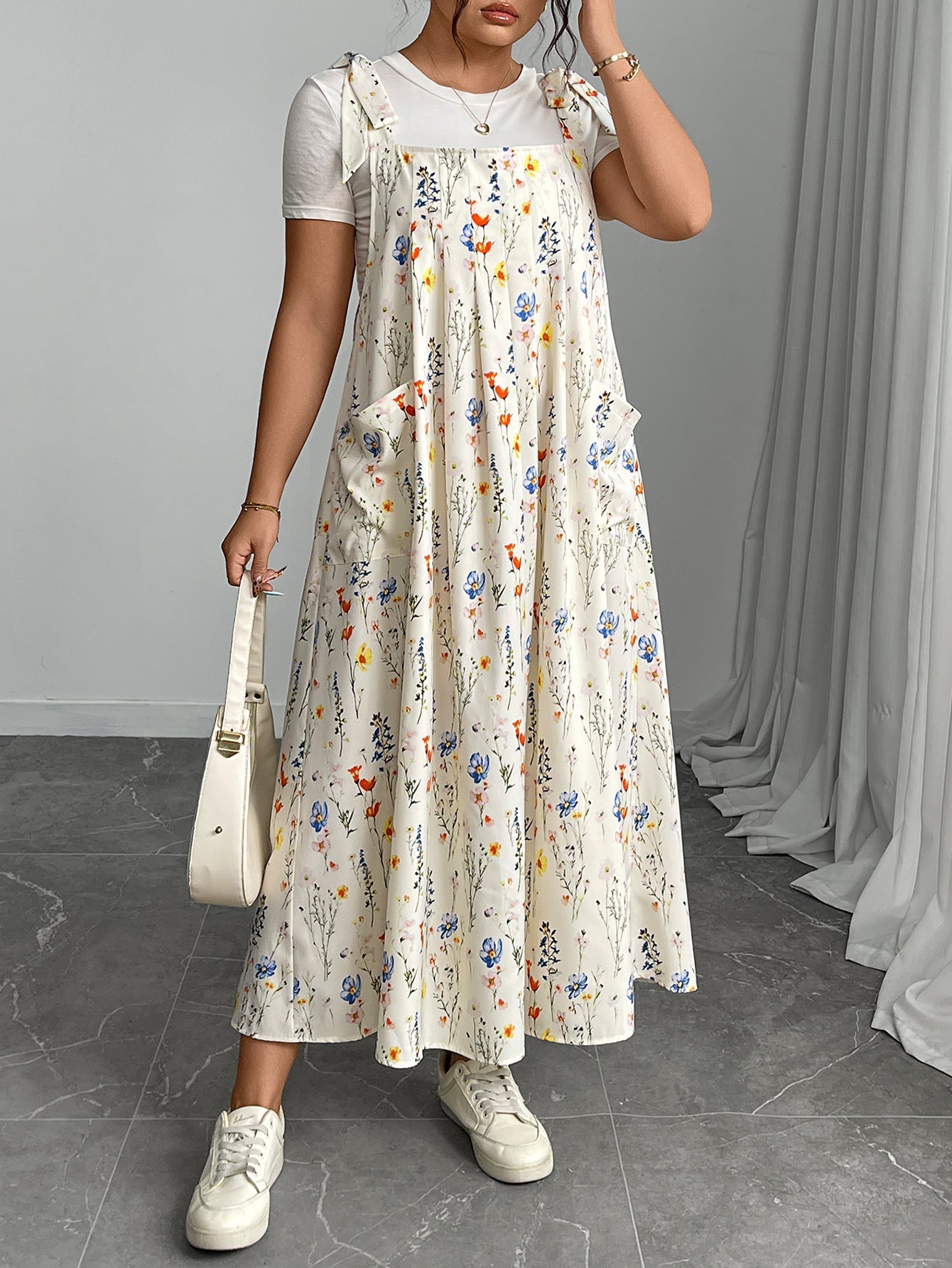 Loose Fit Printed Sleeveless Maxi Dress | Nomadzens