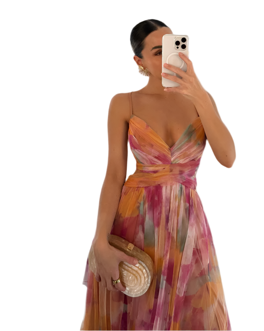 Ginna™ - Encantador Maxi-vestido con Estampado Floral