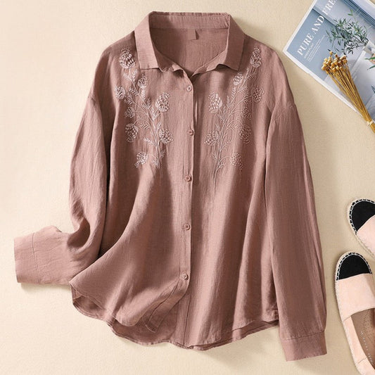 Valemor | Blusa bordada con cuello clásico