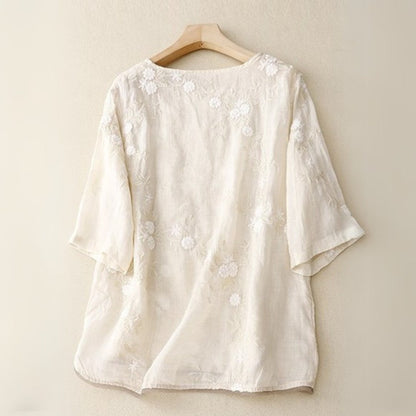 Vélemor | Bluse mit feiner Stickerei