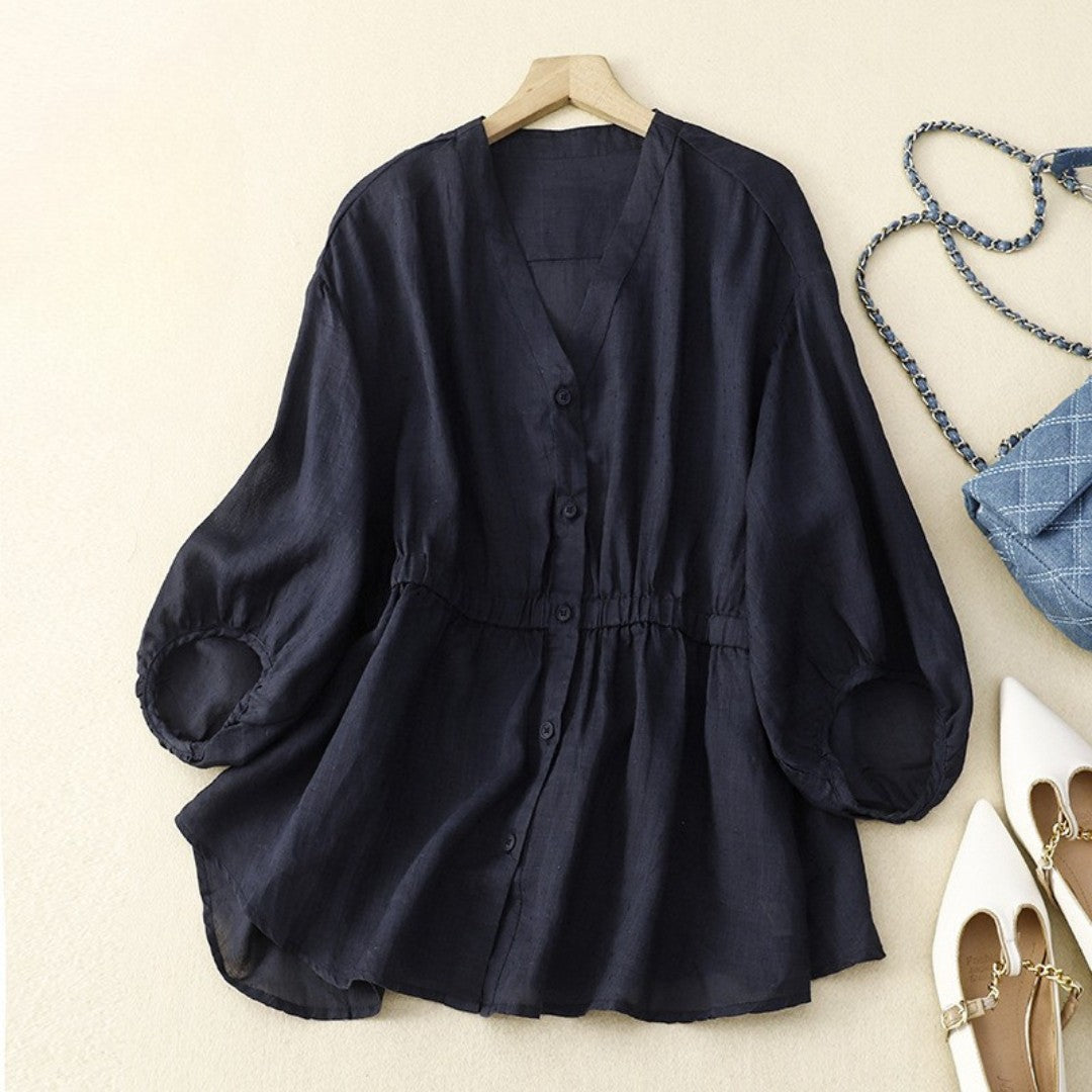 Vélemor | Taillierte Bluse mit Knopfleiste