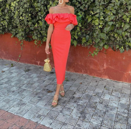 Adaya - Vestido midi sin mangas