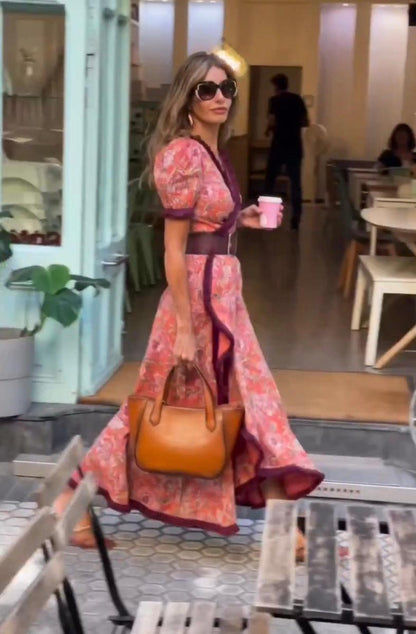 Rosa - Vestido largo estampado