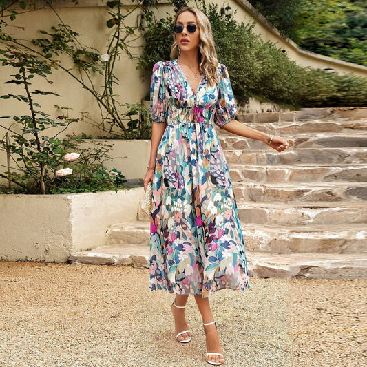 Tefa - Vestido midi estampado
