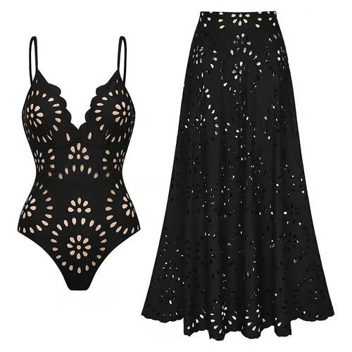 Conjunto de traje de baño SerenaLuxe con estampado floral