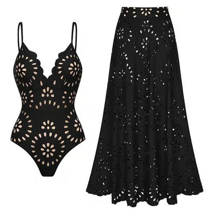 Conjunto de traje de baño SerenaLuxe con estampado floral