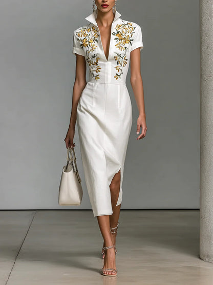 VALEZKA™ | Vestido Midi Bordado
