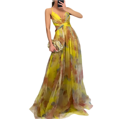 Ginna™ - Encantador Maxi-vestido con Estampado Floral