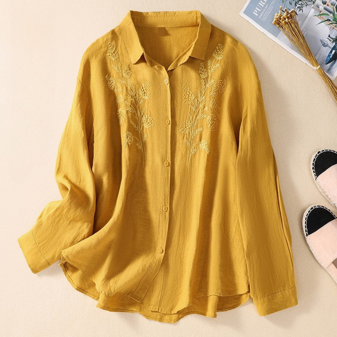 Valemor | Blusa bordada con cuello clásico