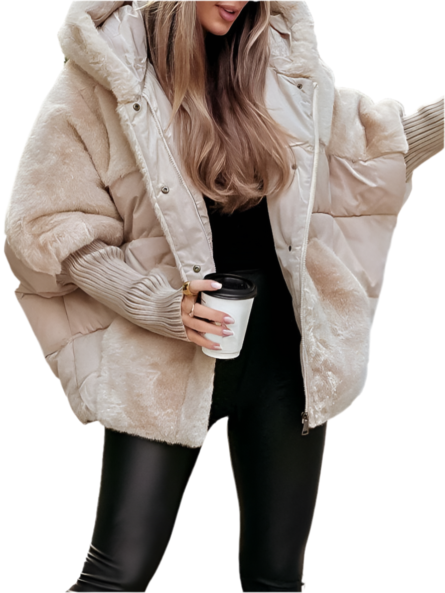 MILE | ABRIGO DE PIEL CON CAPUCHA