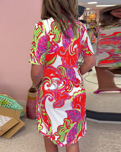Nadia - Vestido midi estampado