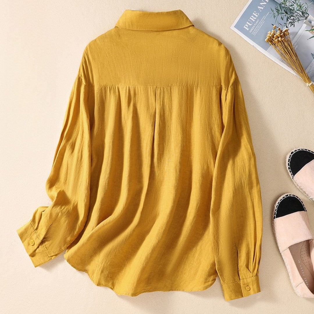 Valemor | Blusa bordada con cuello clásico