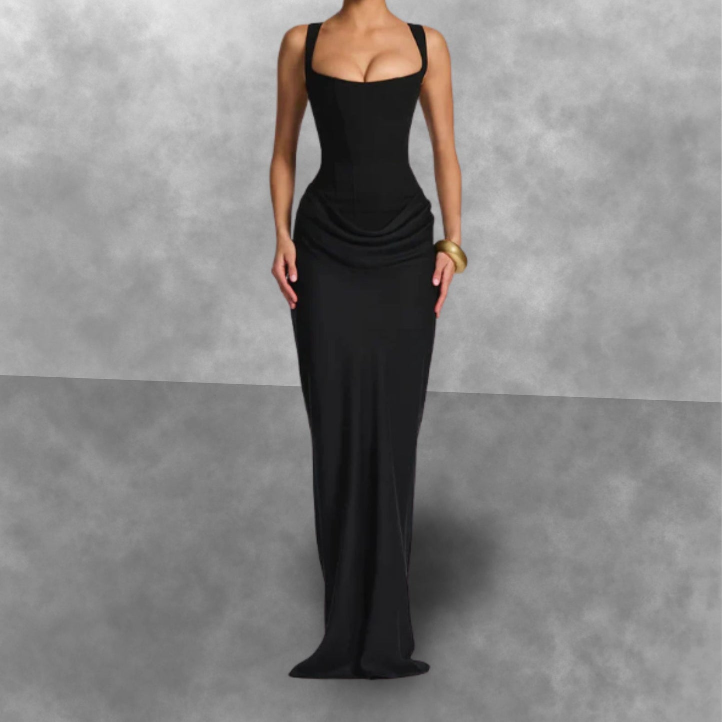 AURORA™ | Vestido Largo Escultural Minimalista