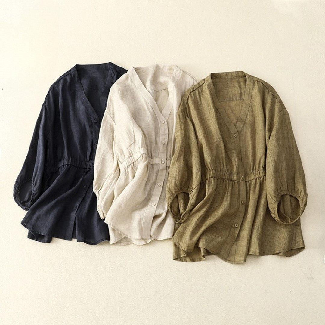 Vélemor | Taillierte Bluse mit Knopfleiste